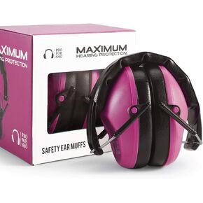 Pro For Sho 34dB NRR Hearing Protection Ear Muffs - Highest NRR in Compact Design, Ear Protection for Shooting, Mowing, Work