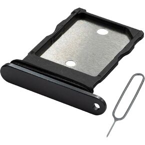 MMOBIEL Dual SIM Card Tray Compatible with Google Pixel 9 – SIM Card Slot Tray Holder – Dual SIM Card Holder Replacement – Incl. SIM Card Removal Tool and Waterproof Rubber Ring - Black