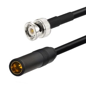 Eightwood BNC Male to DIN AM/FM Female Adapter Extension Cable Coax RG58 12 inches for Car Radio Antenna Scanner