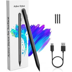 Microsoft Surface Pen -Surface Stylus for Surface Pro 11/10/9/X/8/7/6/5/4/3, Surface Go 4/3/2/1, Surface Laptop/Studio/Book 4/3/2/1 Stylus Pen with Palm Rejection, 4096 Pressure Sensitivity