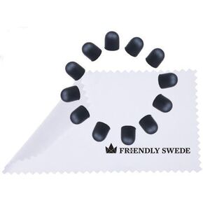 The Friendly Swede Replacement Tips for 5.5" Stylus Pen — 12-Pack Thin Tip Stylus Pen Replacement Tips with Screen Cleaning Cloth