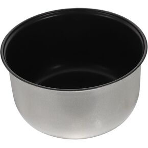 KICHOUSE 3L Rice Cooker Liner Stainless Steel Stock Pot Interior Accessories Cup Cake Liner High Volume Cooker Pot Replacement Inner Cooking Pot Rice Cooking Insert House Cooker Inner Pot Silver Oat