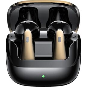 IKXO Wireless Earbuds Bluetooth V5.3 Headphones,ANC+ENC Six-Microphone Talking Noise-Canceling Noise-Absorbing Wind-Dampening Headset,36H Playtime,IPX5 Waterproof Earphones for Gaming,Work,Black