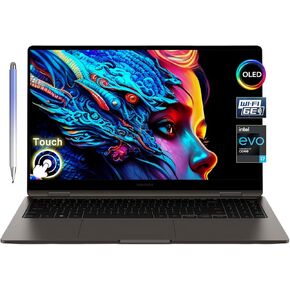 SAMSUNG Galaxy Book3, 2-in-1 Touchscreen Laptop, 13.3" FHD AMOLED Display, Intel Evo Core i7-1360P, Wi-Fi 6E, Webcam, Backlit KB, Thunderbolt 4, Win 11 Home, w/Pen (16GB RAM | 2TB SSD)