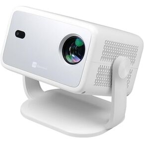 [Netfix Official Certified & Auto Focus] Amornee Vision Beam 4K Mini Projector with WiFi and Bluetooth, Outdoor Movie Portable Projector for Ceiling/Bedroom/Home Theater Use，1080P FHD