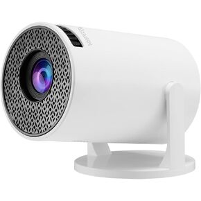 Mini Projector with WIFI and Bluetooth - Adorezyp Portable Projector 1080P Support, Vision Beam Projector with WIFI and BT5.2 for Outdoor Moives,Hand Horizontal Correction 180 degrees (White)