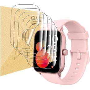 LYSANDRA Compatible for TOOBUR IDW19 Smart Watch 1.8", [6 Pack] Full Coverage TPU Clear Film Compatible for TOOBUR IDW19 1.8" Smart Watch/IDW19 1.8" Smart Watch/Faweio IDW19 1.8" Smart