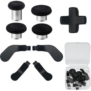 9 in1 Metal Thumbsticks for Xbox One Elite Series 2 Core Controller, Replacement Paddles for Xbox Elite Series 2 Core with 4 Swap Joystick, 4 Paddles,1 D-Pads(Red)