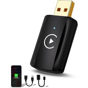 محول CarPlay اللاسلكي ، Car Play Dongle فقط لـ Apple for iPhone iOS 12+ لنموذج السيارة السلكية OEM 2017+