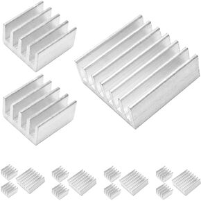 15 Pcs Aluminium Heatsink Cooling Set Cooler Heatsink Protect The Motherboard, for Cooling Raspberry Pi with Thermal Conductive Adhesive Tape