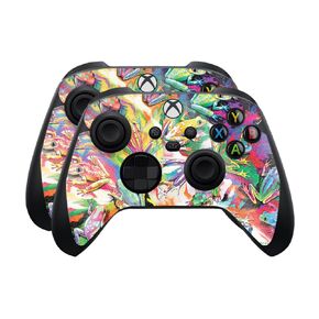 Carbon Fiber Skin Compatible with Microsoft Xbox Series X|S Controller (2 Pack) - Action Fish Puzzle - Premium 3M Vinyl Protective Wrap Decal Cover - Easy to Apply | Crafted in The USA by MightySkins