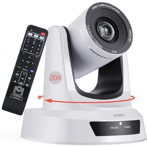 20X PTZ Conference Webcam with 3G-SDI/HDMI/USB Output, 1080P PTZ Live Streaming Camera for Church, Education, Conference Room Camera Attached Remote Control Work with Zoom, Skype, OBS