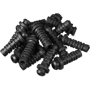 uxcell 15pcs 4mm Inner Dia PVC Strain Relief Cord Boot Protector Power Tool Hose Black