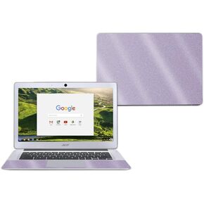 MightySkins Glossy Glitter Skin for Acer Chromebook 14" CB3-431 - Lavender | Protective, Durable High-Gloss Glitter Finish | Easy to Apply, Remove, and Change Styles | Made in The USA