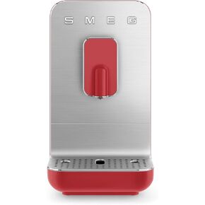 Smeg BCC01RDMUS Fully Automatic Espresso Machine, Red 3 preset buttons for Espresso Cappuccino and Coffee Adjustable Grinder for Whole Beans