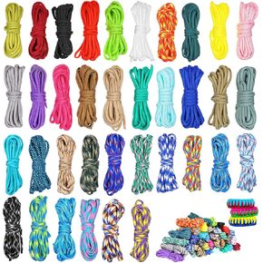 36 Colors 10ft Paracord 550 Combo kit, Paracord Bracelets Making kit - Multifunction Paracord Rope with Instruction for Making Lanyard, Dog Collar, Idea for Gift
