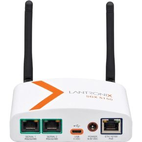 Lantronix SGX 5150 Wireless IoT Device Gateway, Dual Band 5G 802.11ac and 80211 b/g/n, USB Host and Device Modes, a single 10/100 Ethernet port, US Model