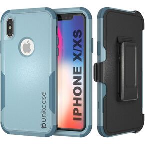 Punkcase for iPhone X Belt Clip Holster Case [Patron Series] 4-1 Rugged & Protective Multilayer Phone Cover W/Integrated Kickstand for iPhone X (5.8") (2017) [Mint]