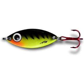 PK Spoon - All Season Fishing Bait - Ice Fishing Lure (Fire Tiger, 3/4 Oz)