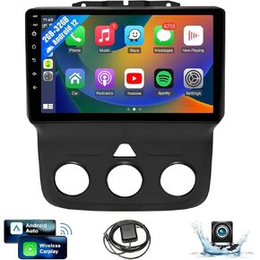 Leadfan Android Car Stereo for Dodge RAM 1500 2500 3500 2013 2014 2015 2016 2017 2018 Wireless CarPlay Android Auto, 9 inch Touch Screen Radio Replacement for RAM Headunit BT WiFi GPS Navi Rear Camera
