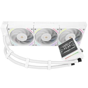 Thermalright Hyper Vision 360 ARGB White CPU Water Cooler with 3 PWM Fans with 2150RPM,IPS LCD Screen with 480x480 Resolution,Liquid CPU Cooler for AM5;Intel LGA1700/1851,3.95-inch LCD Display