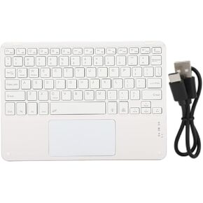 Cordless Keyboard with Touchpad,Mini Rechargeable PC Laptop Smart TV Box Tablet Streaming Devices Slim Portable Compact Multifunctional Media Center for Home Office Gaming Device