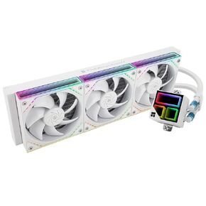 Frozen Infinity 360 White CPU Aio Cooler,TL-M12W*3 PWM Fans,Computer CPU Water Cooler,ARGB Infinity Mirror,360 CPU Liquid Cooling:LGA1851/1700/1150/1151/1200/2011,PC Water Cooling
