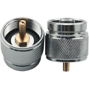 2PCS Camping Stove Adapter Propane Small Tank Input Valve Output Cylinder LPG Canister Adapter Valve Output Cylinder LPG Canister Adapter