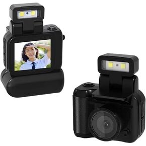 Gugxiom Mini Keychain Camera, 1080P 2MP Small Thumb Sized Camera, with Charger Base, Tiny Video Camera Camcorder, with LED Flash