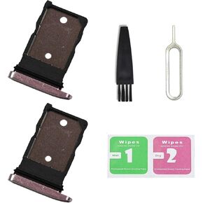 2 PCS for Pixel 9 Pro XL Single SIM Card Tray Replacement, Single SIM Card Slot Holder Compatible with Pixel 9 Pro XL (Rose Quartz)
