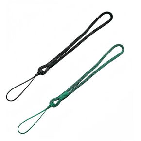 Cell Phone Lanyard Braided Phone Wrist Strap Mobile Wrist Lanyard Phone Chain Mobile Phone Strap 2 Pcs Black/Green