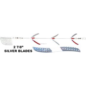 Mack's Lure 60540 Flash Lite Trolls - 3 Blade Series - 90# Test Silver/"