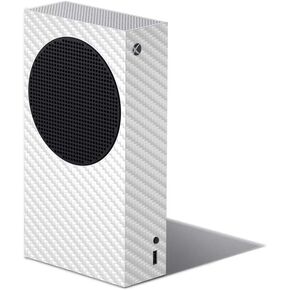 MightySkins Carbon Fiber Skin Compatible with Xbox Series S - Solid White | Protective, Durable Textured Carbon Fiber Finish | Easy to Apply and Change Styles | Made in The USA