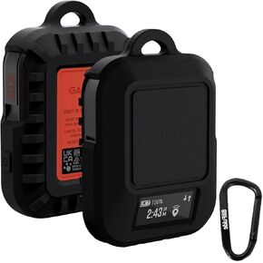 Silicone Protective Case for Garmin inReach Messenger Plus - Shockproof Silicone Case with Carabiner Clip, Durable Design - Black (Only Case)