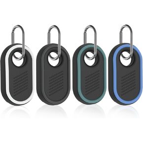 4Pack Smarttag2 Holder for Samsung Galaxy Smart Tag2,Silicone Smarttag2 case,Perfect with Spring Keychain for Pets,Keys,Kids,Bags,Valuables and More