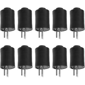 eMagTech 10PCS 2 Pin DIN Male Speaker Plug Loudspeaker Cable Plug for Loudspeakers Amplifiers Subwoofer Amplifier Computers PC DVD Player Game Console Keyboard