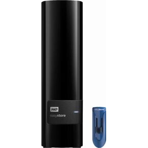 WD Western Digital SH2000GB5YR Easystore 10TB External USB 3.0 Hard Drive Bundle with 32GB Easystore USB Flash Drive, Black