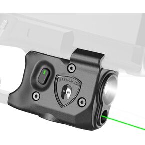 WARRIORLAND Pistol Light Laser Combo Fits Glock 17/19 Gen 3-5, Glock 22/23/31/32 Gen 3-4 & Glock 19X/44/45, Compact 150-Lumen Tactical Weapon Light with Green Laser & White LED Flashlight, SLL-104G