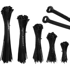 100pcs Push Mount Zip Ties, 6" Cable Zip Tie with Stainless Steel Metal Tooth Locking Device, Self Locking Straps Heavy Duty Nylon Zip Tie Clips for Industry, Auto, Construction, Electronic