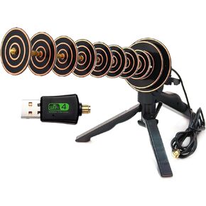 2.4G WIFI Yagi Directional Antenna USB Wireless Adapter Laptop Desktop PC Signal Increase Extension Long Distance Reception (USB Adapter and WIFI Antenna)