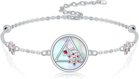 LWQQWL Camellia Flower Bracelet 925 Sterling Silver Tennis Flower Bracelet Birth Flower Jewelry for Women Girls Birthday Christmas Gifts in Kuwait