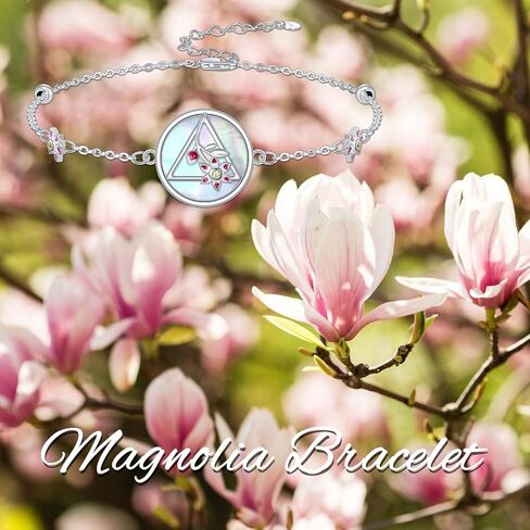 LWQQWL Camellia Flower Bracelet 925 Sterling Silver Tennis Flower Bracelet Birth Flower Jewelry for Women Girls Birthday Christmas Gifts in Kuwait