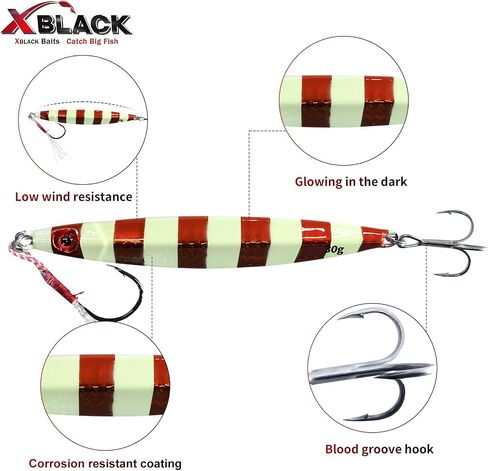Xblack الصيد الصيد السحر الطعم القفز الملاعق المعدنية المزروعة 5pcs مع صندوق معالجة لباس بيك بيك صيد الأسماك في المياه العذبة في المياه المالحة ، xblack الطعوم ، اصطياد سمكة كبيرة! in Kuwait