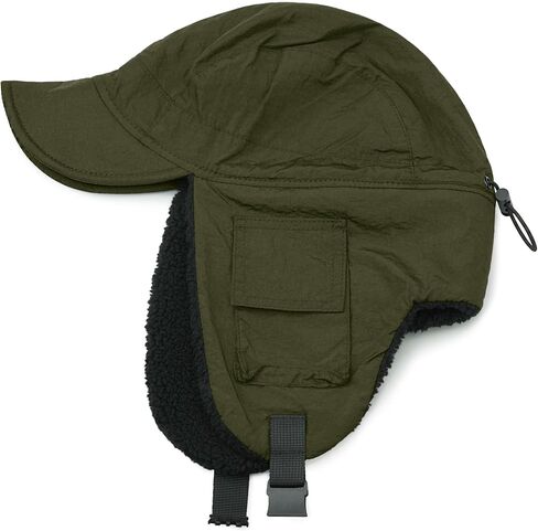 CLAPE Winter Warm Russian Hat Trooper Trapper Cap Windproof Russian Fur Hat Ear Flaps Ushanka Snow Eskimo Hat Aviator Caps in Saudi Arabia