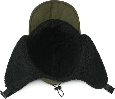 CLAPE Winter Warm Russian Hat Trooper Trapper Cap Windproof Russian Fur Hat Ear Flaps Ushanka Snow Eskimo Hat Aviator Caps in Saudi Arabia