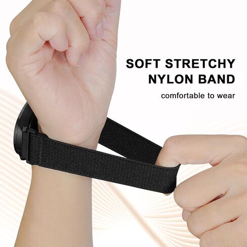 5 Pack Stretchy Nylon Bands Compatible with Garmin Vivoactive 5/Vivoactive 6/Forerunner 55/165 Watch,20mm Soft Elastic Adjustable Replacement Sport Straps for Garmin Venu Sq 2 Women Men in Kuwait