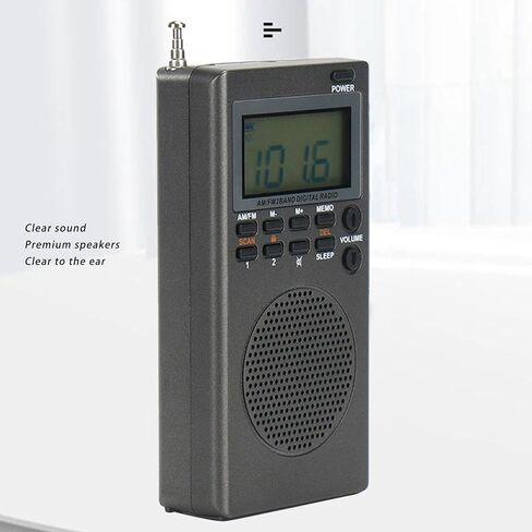 AM FM Portable Digital Radio, Pocket Radio, Highly Sensitive Stable Low Power Consumption Battery Powered Portable AM FM Radio, 40mm Speaker in Saudi Arabia