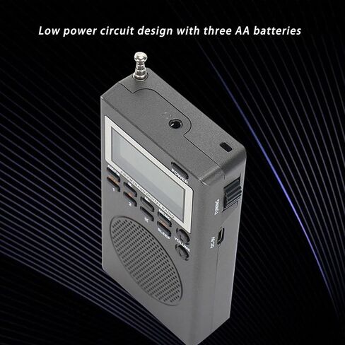 AM FM Portable Digital Radio, Pocket Radio, Highly Sensitive Stable Low Power Consumption Battery Powered Portable AM FM Radio, 40mm Speaker in Saudi Arabia