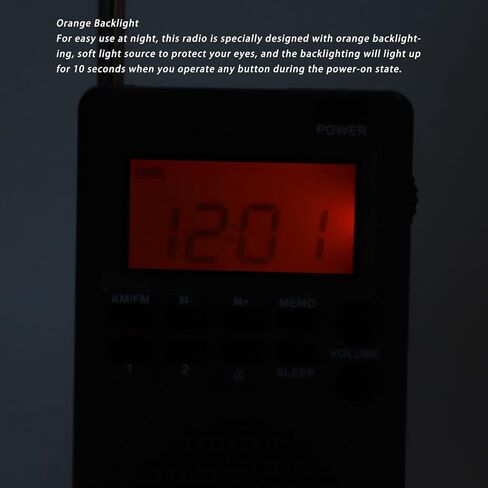 AM FM Portable Digital Radio, Pocket Radio, Highly Sensitive Stable Low Power Consumption Battery Powered Portable AM FM Radio, 40mm Speaker in Saudi Arabia