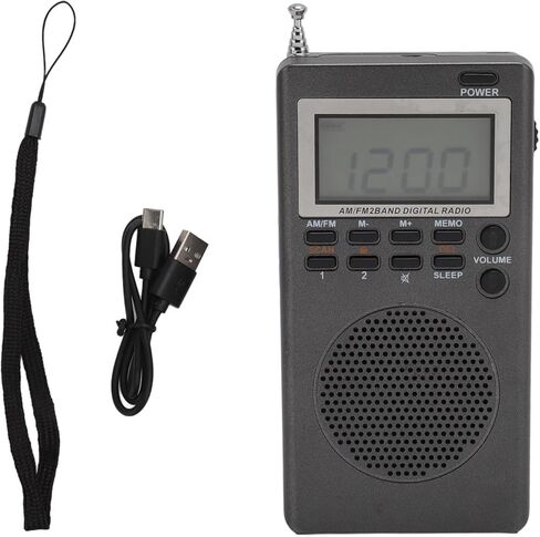 AM FM Portable Digital Radio, Pocket Radio, Highly Sensitive Stable Low Power Consumption Battery Powered Portable AM FM Radio, 40mm Speaker in Saudi Arabia